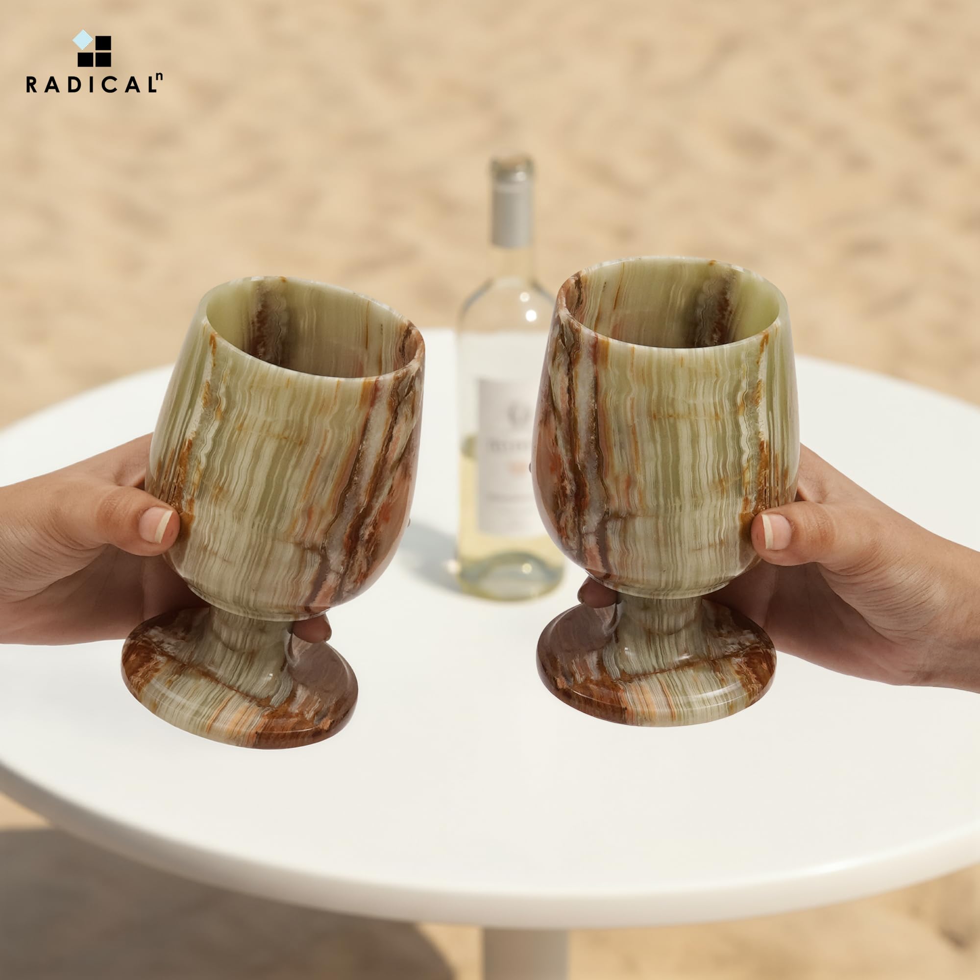 大理石　ワイングラス Amazon | Radicaln 大理石ワイングラス 2個セット ハンドメイド